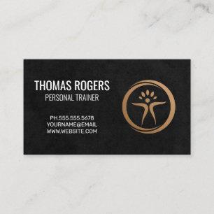 Gezondheid Logo Persoonlijke Trainer Fitness Visitekaartje