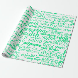 Gezondheid - Meertalige Internationale - Wees gezo Cadeaupapier