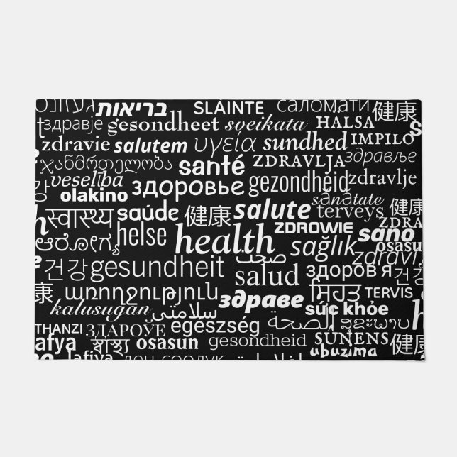 Gezondheid - Meertalige Internationale - Wees gezo Deurmat (Voorkant)