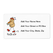 Gezondheid Nut T-shirts en cadeaus Etiket (Voorkant)