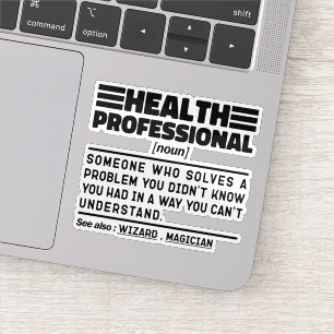Gezondheid Professionele zelfstandig naamwoord def Sticker