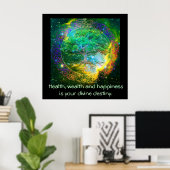 Gezondheid, rijkdom en geluk poster (Thuiskantoor)