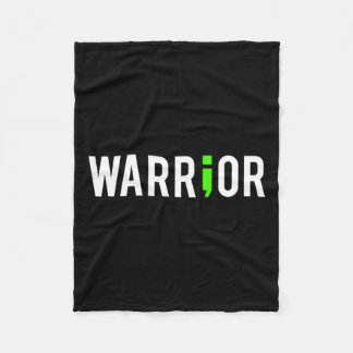 Gezondheid Semi Colon Warrior Design Gift voor ond Fleece Deken