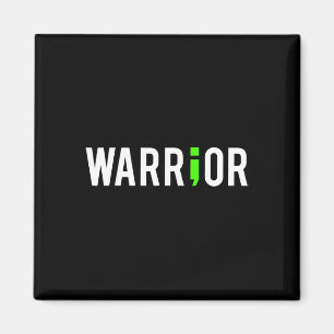 Gezondheid Semi Colon Warrior Design Gift voor ond Magneet