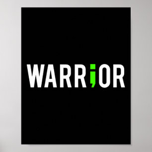 Gezondheid Semi Colon Warrior Design Gift voor ond Poster