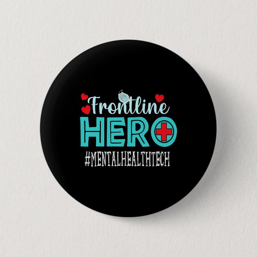 Gezondheid Tech Frontline Hero Workers Vrouwen Ronde Button 5,7 Cm (Voorkant)