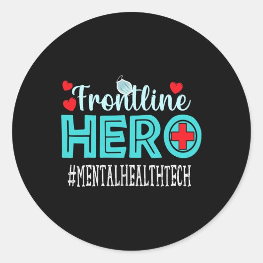 Gezondheid Tech Frontline Hero Workers Vrouwen Ronde Sticker (Voorkant)