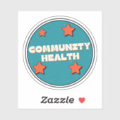 Gezondheid van de gemeenschap sticker (Vel)