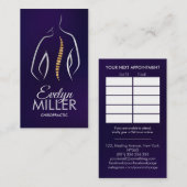 Gezondheid van de wervelkolom - Chiropraktijk Visitekaartje (Voorkant / Achterkant)