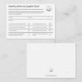 Gezondheid van het immuunsysteem | Verpakking van  Visitekaartje (Voorkant / Achterkant)
