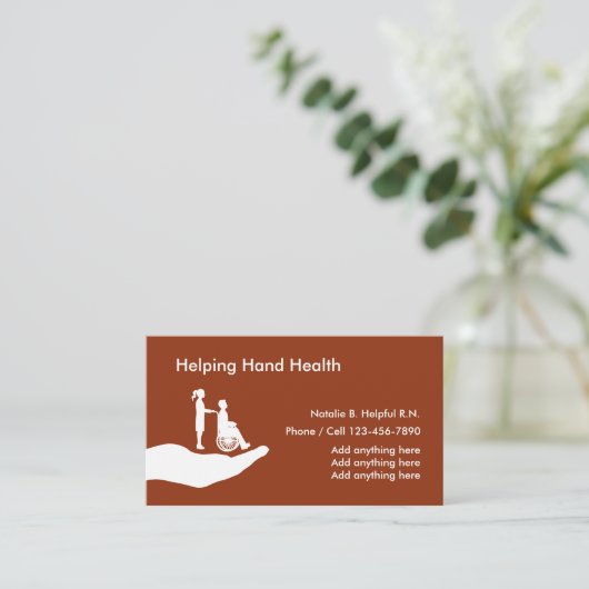Gezondheid van verpleegsters visitekaartje (Staand voorkant)