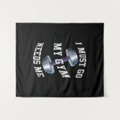 Gezondheid van werkenden en negers - Mijn gym heef Wandkleed (Voorkant (horizontaal))