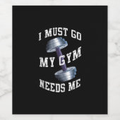 Gezondheid van werkenden en negers - Mijn gym heef Wijn Etiket (Enkel label)