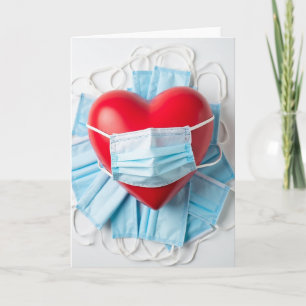 Gezondheid Veiligheid Hart Masker Kaart