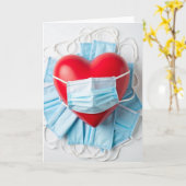 Gezondheid Veiligheid Hart Masker Kaart (Gele Bloem)