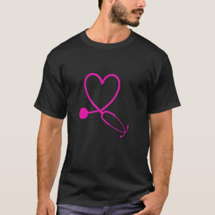 Gezondheid Verpleegkundige Hart Stethoscoop Geregi T-shirt