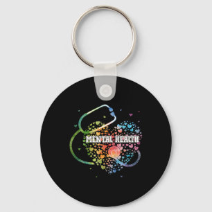 Gezondheid Verpleegster Watercol Love Heart Scrub  Sleutelhanger