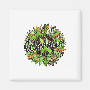 Gezondheid Warrior Luipaard Zonnebloem Groene Lint Magneet
