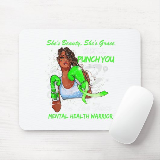 Gezondheid Warrior Ze zal slaan je lintje zwarte v Muismat (Met muis)