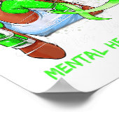 Gezondheid Warrior Ze zal slaan je lintje zwarte v Poster (Hoek)