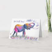 Gezondheid! Waterverf Olifant Kaart (Voorkant)