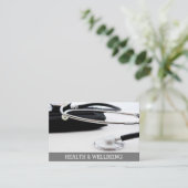 Gezondheids- en medische oproepkaart. visitekaartje (Staand voorkant)