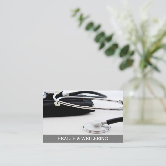 Gezondheids- en medische oproepkaart. visitekaartje (Staand voorkant)