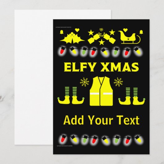 Gezondheids- en veiligheidsuitreikingen: feestdag feestdagenkaart (Voorkant / Achterkant)