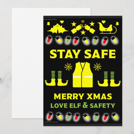 Gezondheids- en veiligheidsuitzendingen feestdagenkaart (Voorkant / Achterkant)