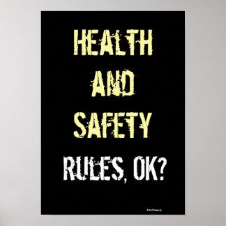 Gezondheids- en veiligheidsvoorschriften Slogan Gr Poster