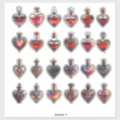 Gezondheids- of Liefdesdrank Flessen Sticker (Vel)