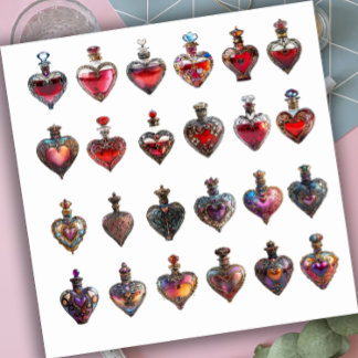 Gezondheids- of Liefdesdrank Flessen Sticker