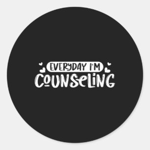 Gezondheidsadvies elke dag - Mental Counselor Gift Ronde Sticker