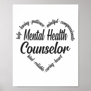 Gezondheidsadviseur Hart Word Cloud 1 Poster