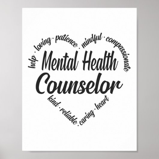 Gezondheidsadviseur Hart Word Cloud 1 Poster (Voorkant)