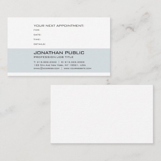 Gezondheidsarts Tentist Benoeming Herinnering Afsprakenkaartje (Voorkant / Achterkant)