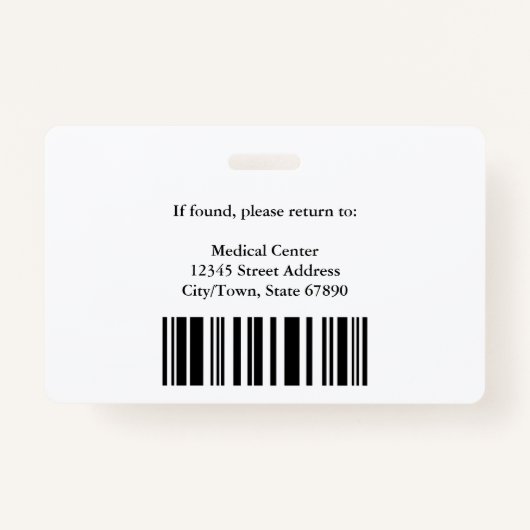 Gezondheidsberoeps Badge (Achterkant)