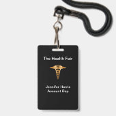 Gezondheidsbeurs Event Badges (Achterkant met lanyard)