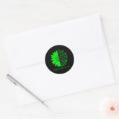 Gezondheidsbewustzijn doet ertoe Zonnebloem Ik ben Ronde Sticker (Envelop)