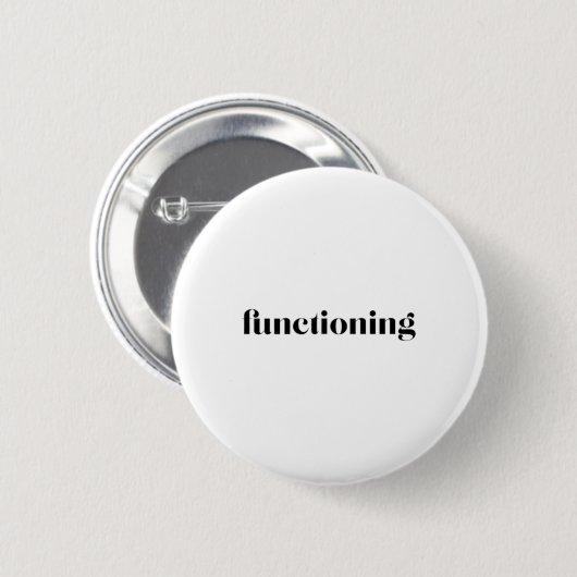 Gezondheidsbewustzijn functioneren ronde button 5,7 cm (Voorkant /achterkant)