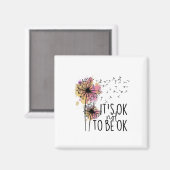 Gezondheidsbewustzijn Het is OK om niet OK paarden Magneet (Voorkant / Achterkant)