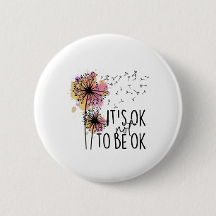 Gezondheidsbewustzijn Het is OK om niet OK paarden Ronde Button 5,7 Cm