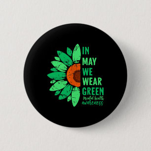 Gezondheidsbewustzijn In mei Draag we groene zonne Ronde Button 5,7 Cm