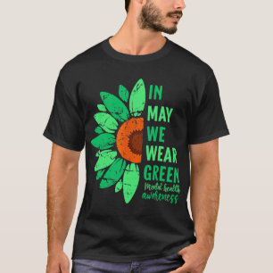 Gezondheidsbewustzijn In mei Draag we groene zonne T-shirt
