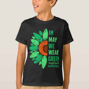 Gezondheidsbewustzijn In mei Draag we groene zonne T-shirt