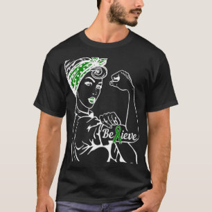 Gezondheidsbewustzijn Maand Vrouw Groene Lint Gelo T-shirt