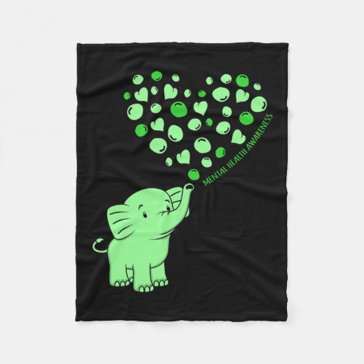 Gezondheidsbewustzijn Olifantenharten Supporter Gr Fleece Deken (Voorkant)