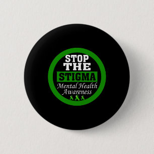 Gezondheidsbewustzijn Stop het stigma groene lint Ronde Button 5,7 Cm