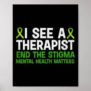 Gezondheidsbewustzijn Therapeut Stop De Stigma Man Poster