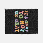 Gezondheidsbewustzijn Zonnebloem Het is oké om nie Fleece Deken (Voorkant (Horizontaal))